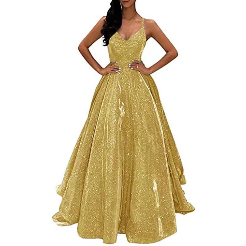 (Cross-border trading), fashionable flashing long evening dress, European style, lifting effect, fitted 3