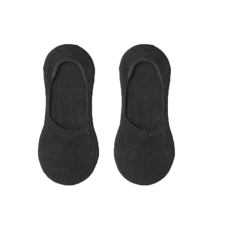 Cotton non-slip summer thin white solid color invisible socks, absorbs sweat and smell 5