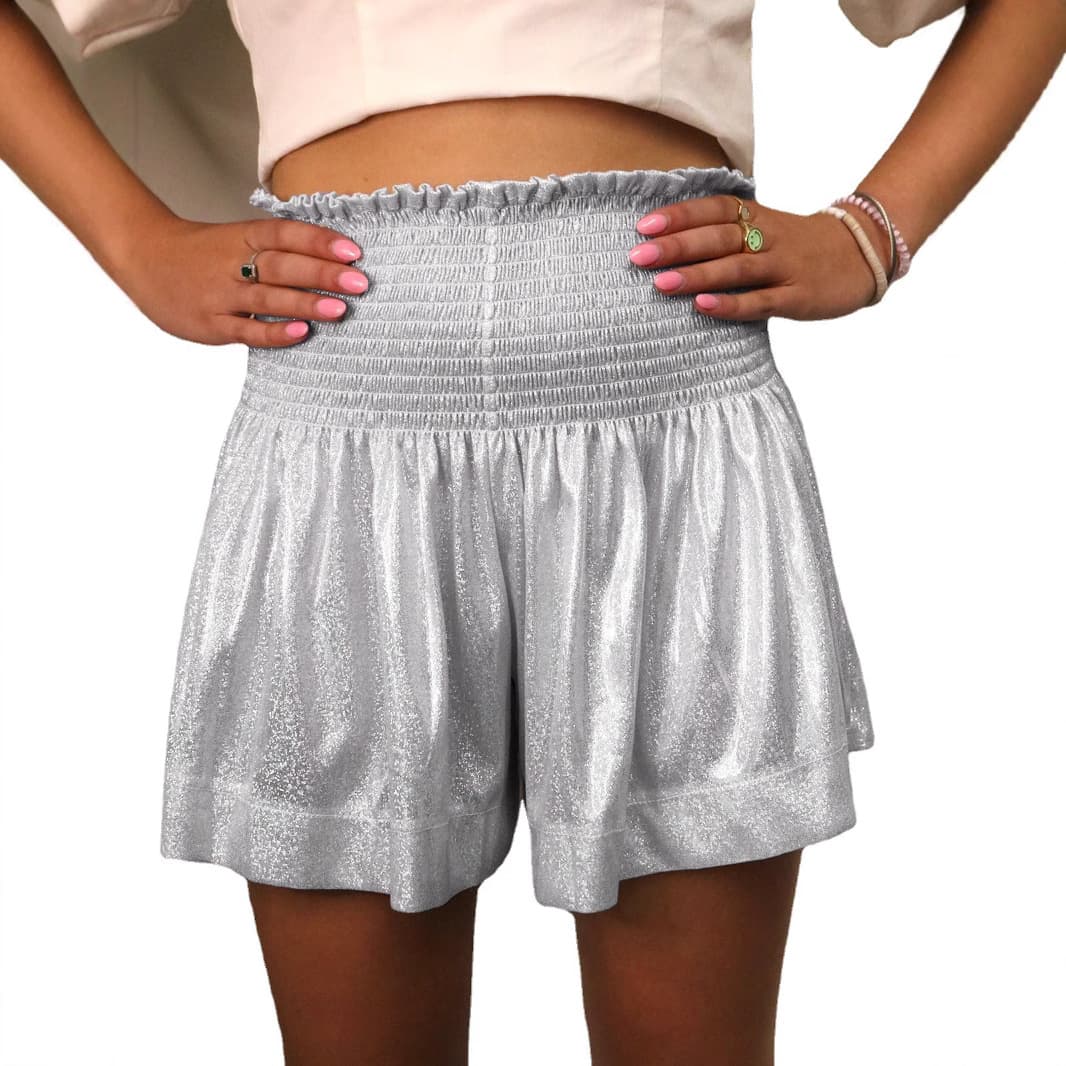 Trousers for leisure, flashing shorts, 2023, European style, loose fit, elastic waist 5