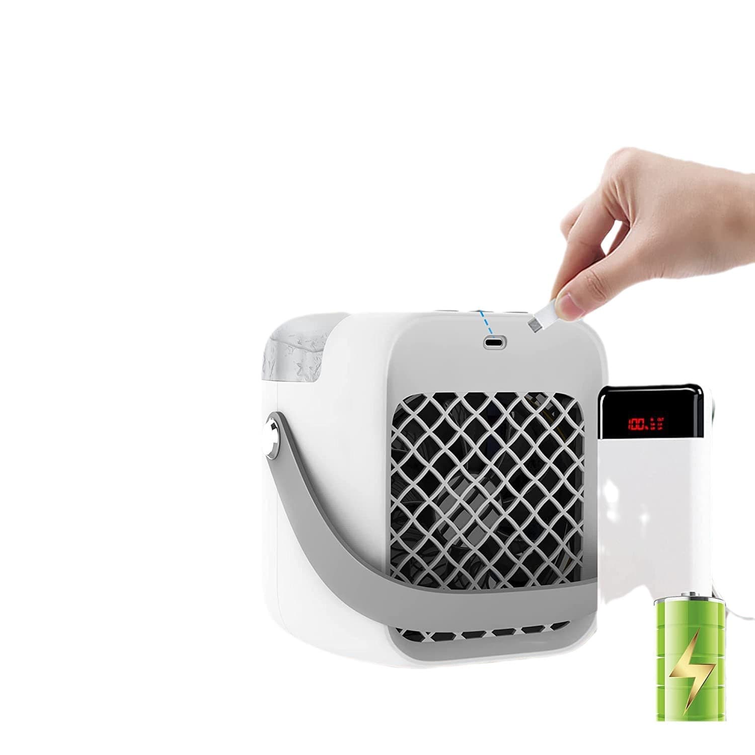 Handheld effective air fan, small humidifier 5