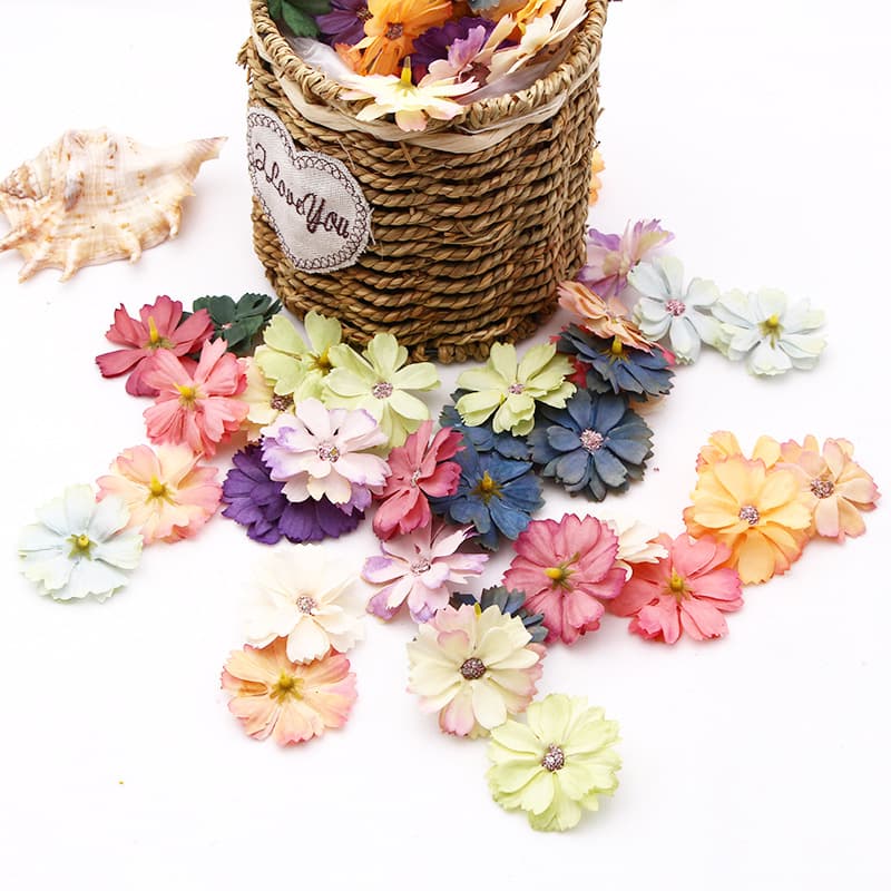 Star Flower DIY simulation silk flower head home decoration wedding flower wall chest flower decorative headgear accessories 2
