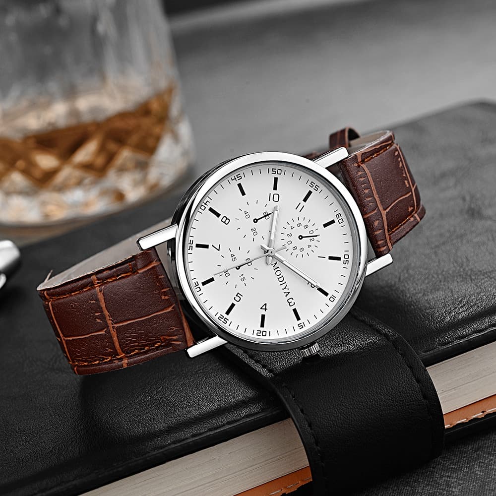 (Cross-border trading), (Wholesale), men's quartz watches, swiss watch, belt, men's watch, (Physicals), simple and elegant design, men's style, high-quality style 2