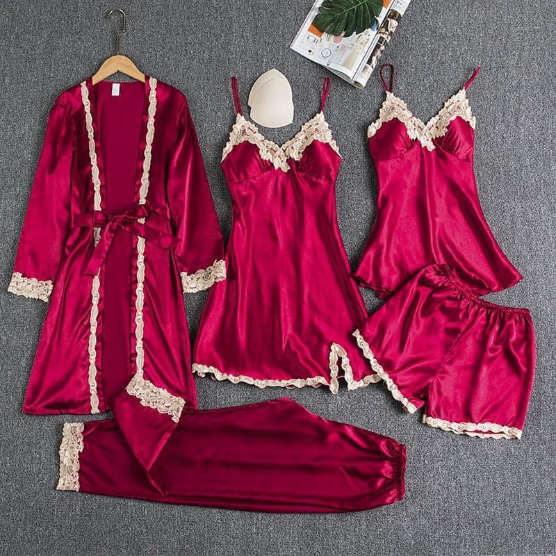 (Cross-border trading), pijama, sexy top with cups, golden thin set, lifting effect 2