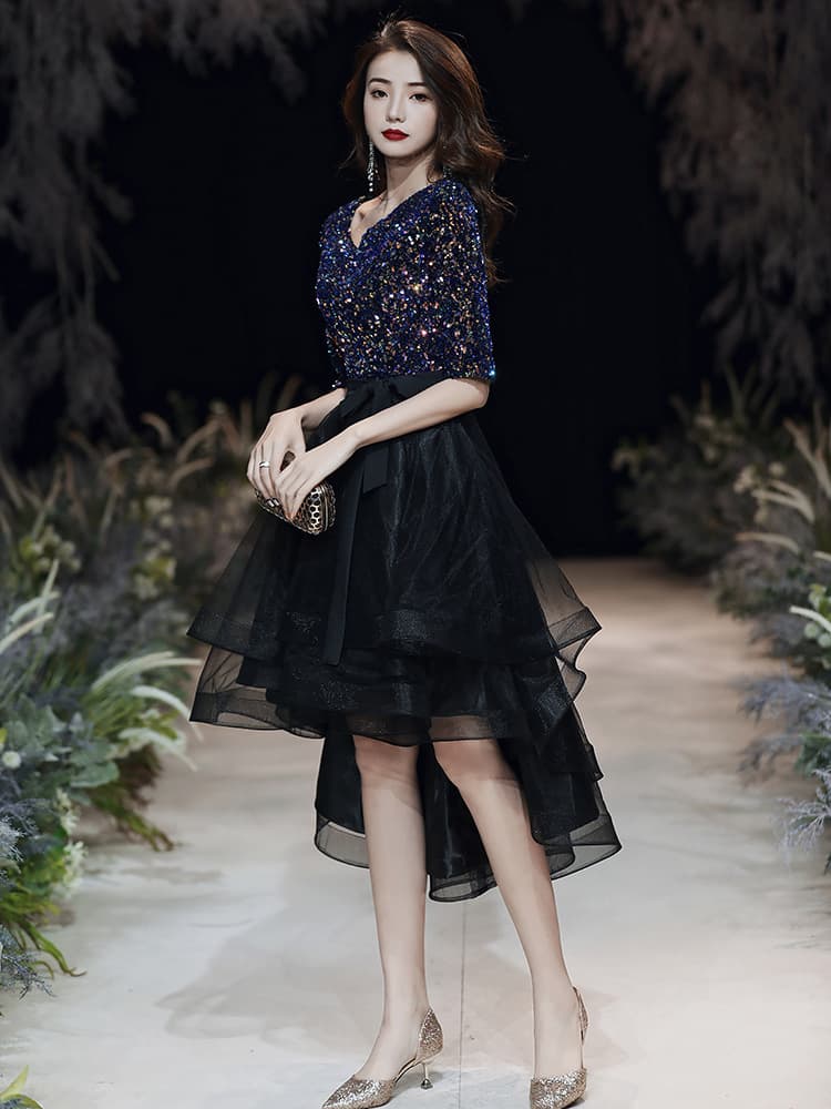 (Wholesale), black evening dress, elegant skirt, for teenagers, french style 4