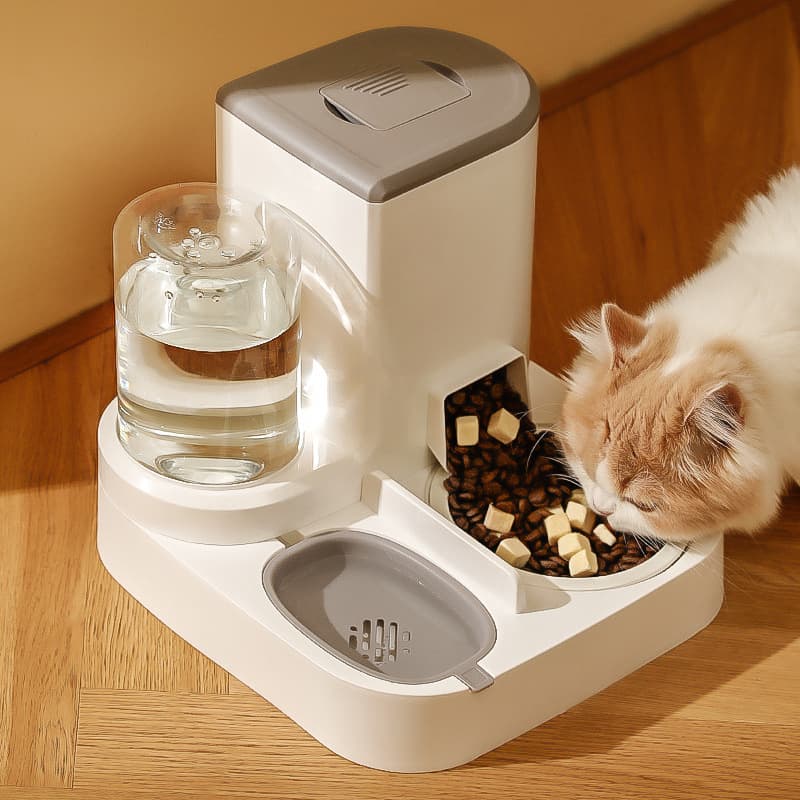 Popular automatic cat feeding water feeder dog bowl and cat basin two-in-one water dispenser feeder cat bowl cross-border wholesale