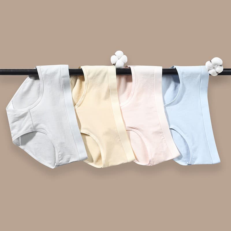 Underwear, cotton breathable comfortable trousers, Japanese pants for students, mid rise 3