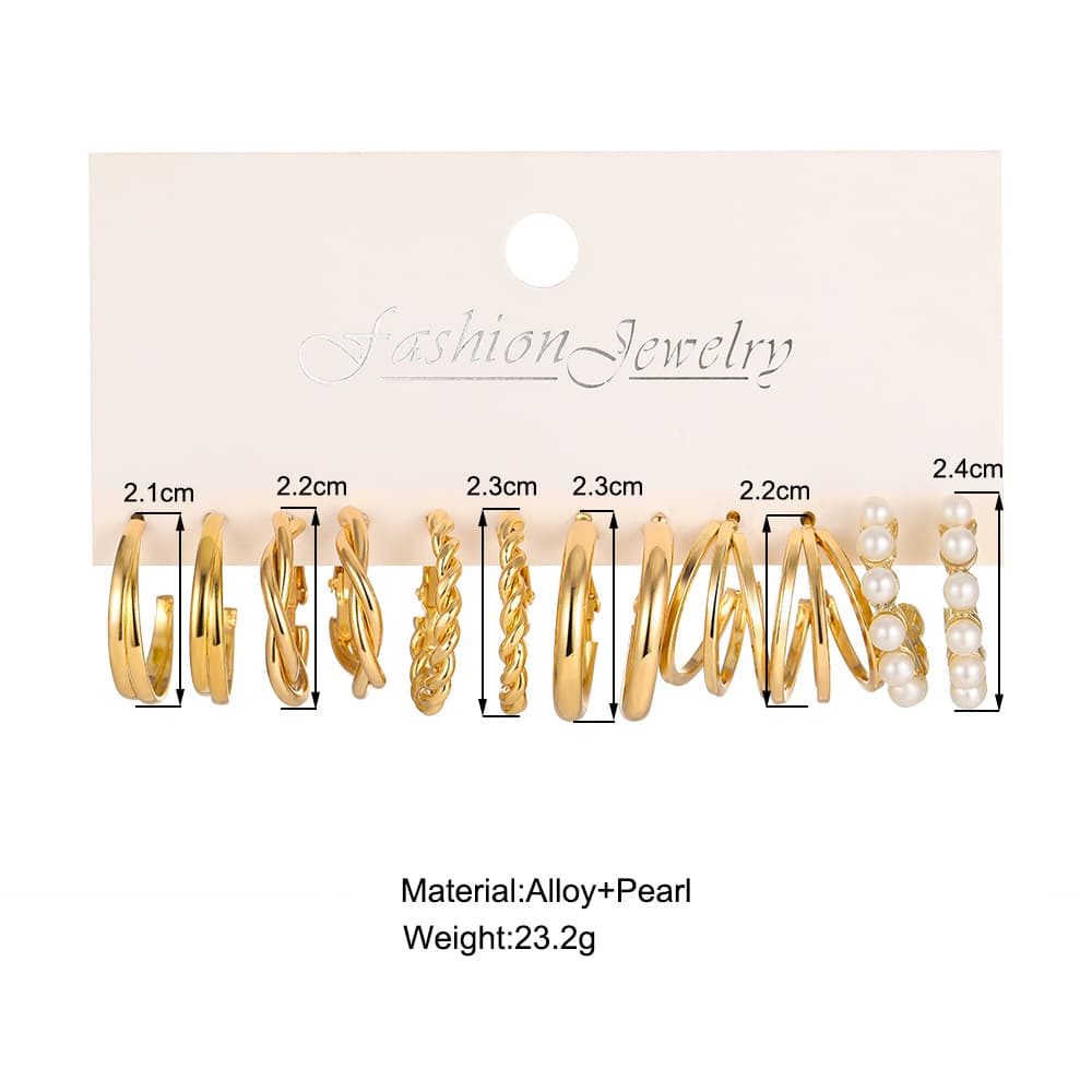 (Cross-border trading), square geometric earrings from pearl 2