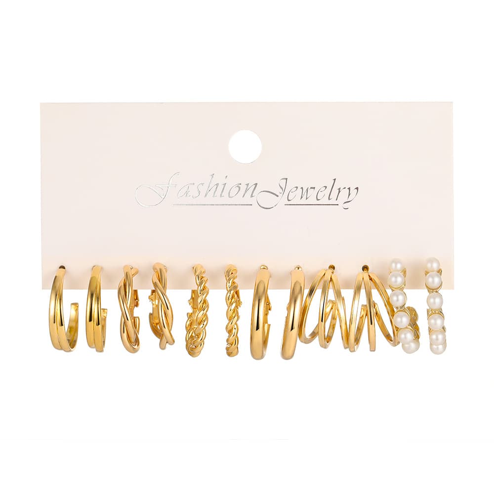 (Cross-border trading), square geometric earrings from pearl 3