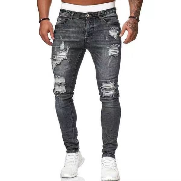 Quality denim trend jeans hip-hop style, Amazon, tight, slim fit 3