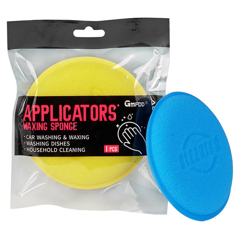 Sponge round waxed hygienic bath sponge for car, polishing cloth 5