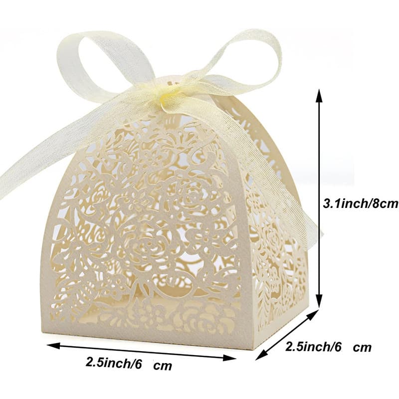 Cross -border laser hollow candy box European wedding party bride rose chocolate candy box spot wholesale 2