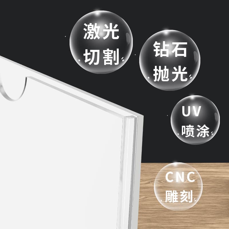 Double-layer acrylic card slot A4 white background paper insert display box transparent plexiglass 4