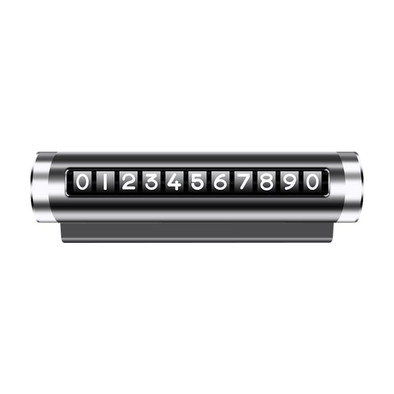 Car -car parking on the phone temporary parking brand aluminum alloy rolling wheel number license plate number plate creative metal transfer license 5