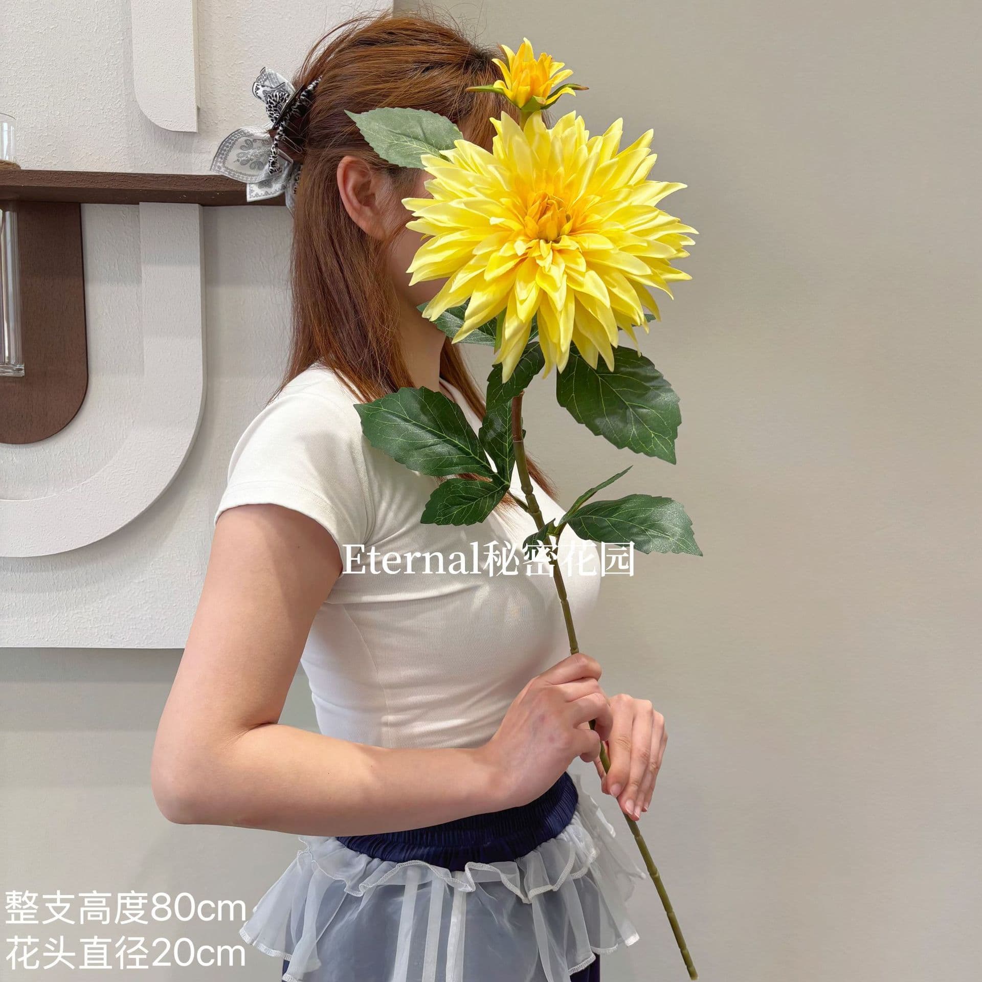 Yellow simulation flower material with lemon yellow orange yellow yellow outdoor wedding home wedding hall fake flower silk flower wholesale 2