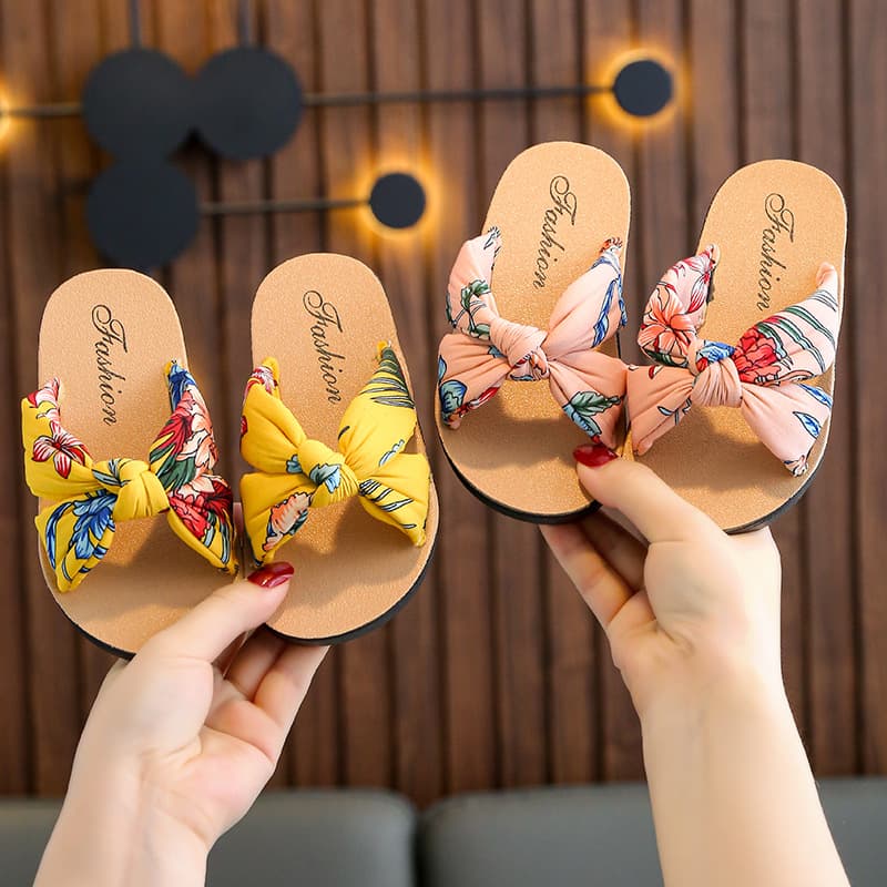 Children's sandals, sponge comfortable soft casual slippers, boho style, suitable for indoor and outdoor use