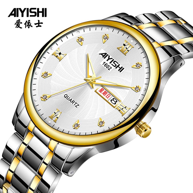 (Cross-border trading), waterproof swiss watch, men's watch, steel belt, calendar, quartz watches 5