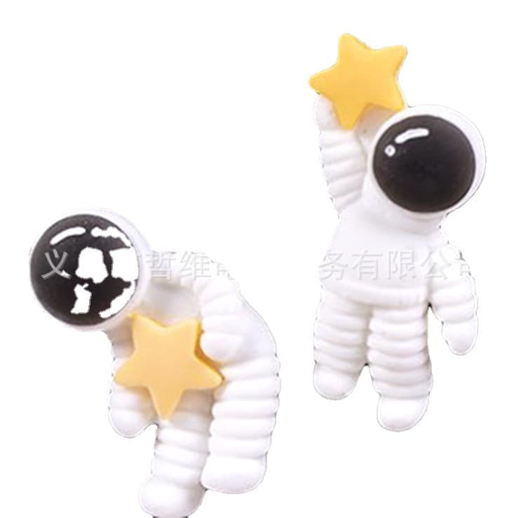 Cream hair accessory handmade, footwear buckle, headphones, astronaut, DIY 5