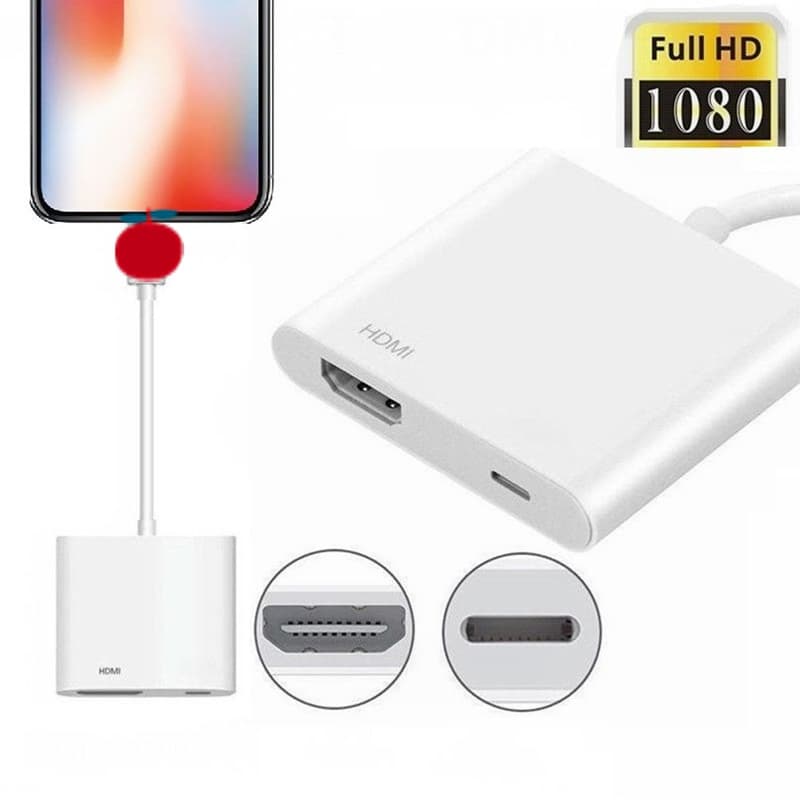 Suitable for Apple Lightning to HDMI same-screen cable, mobile phone to TV HD video converter 4
