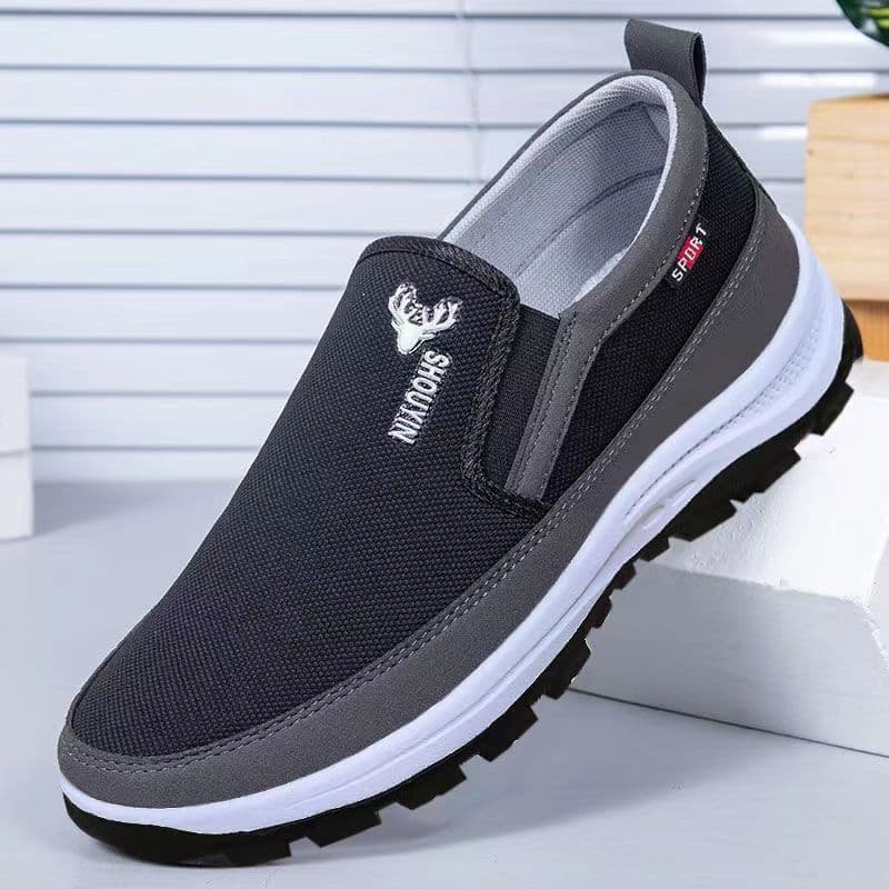 Men's low cloth walking shoes, trend of season, soft sole, for middle age 4