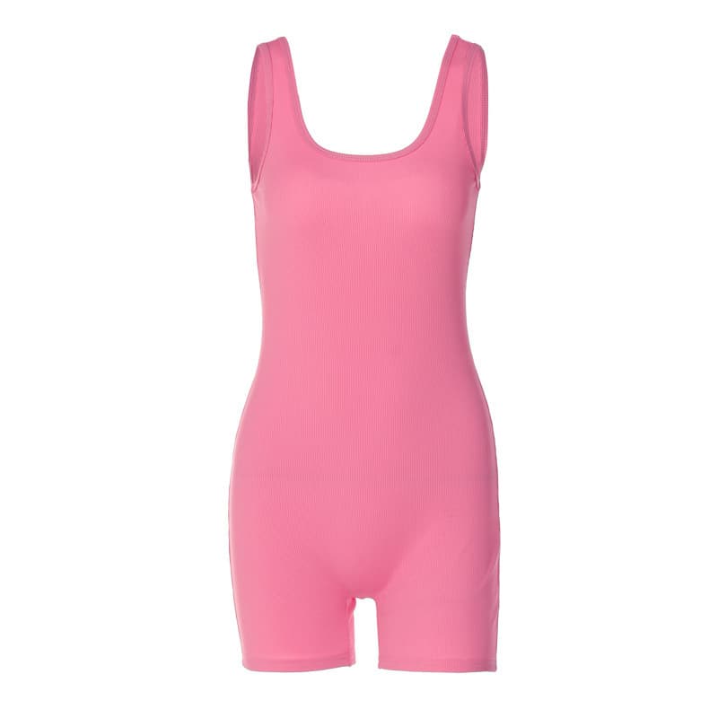 (Cross-border trading), (Wholesale), spring fashionable solid color fitted overall, European style, backless 5