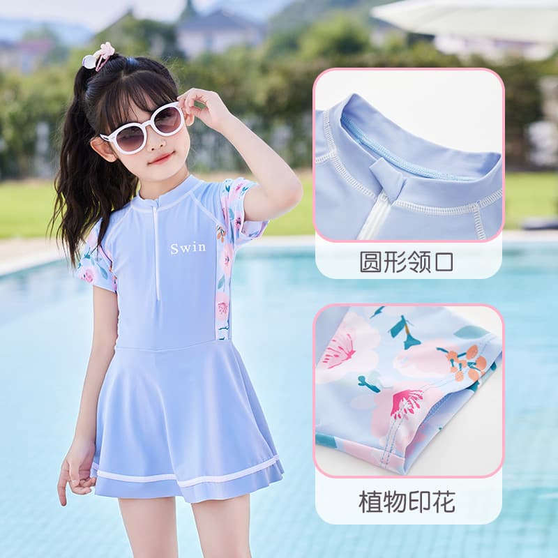 Children's summer swimwear, sports skirt for students, swimming accessory, new collection, for teenagers 3