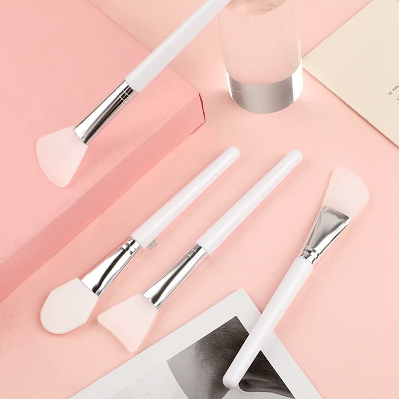 Soft silicone face mask, cosmetic medical handheld brush for traveling, easy application