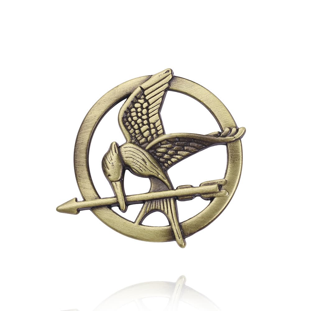 European and American film and television hungry game mocking bird metal brooches hunger Games fashion emblem bag bag 5