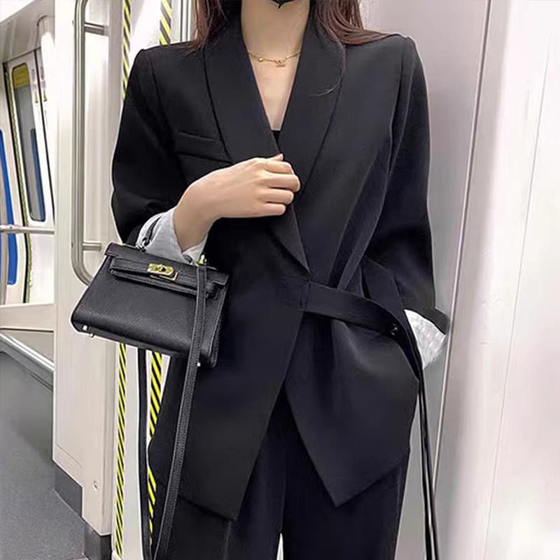 Classic suit jacket, professional set for leisure, suitable for spring and autumn, oversize, high-quality style 2