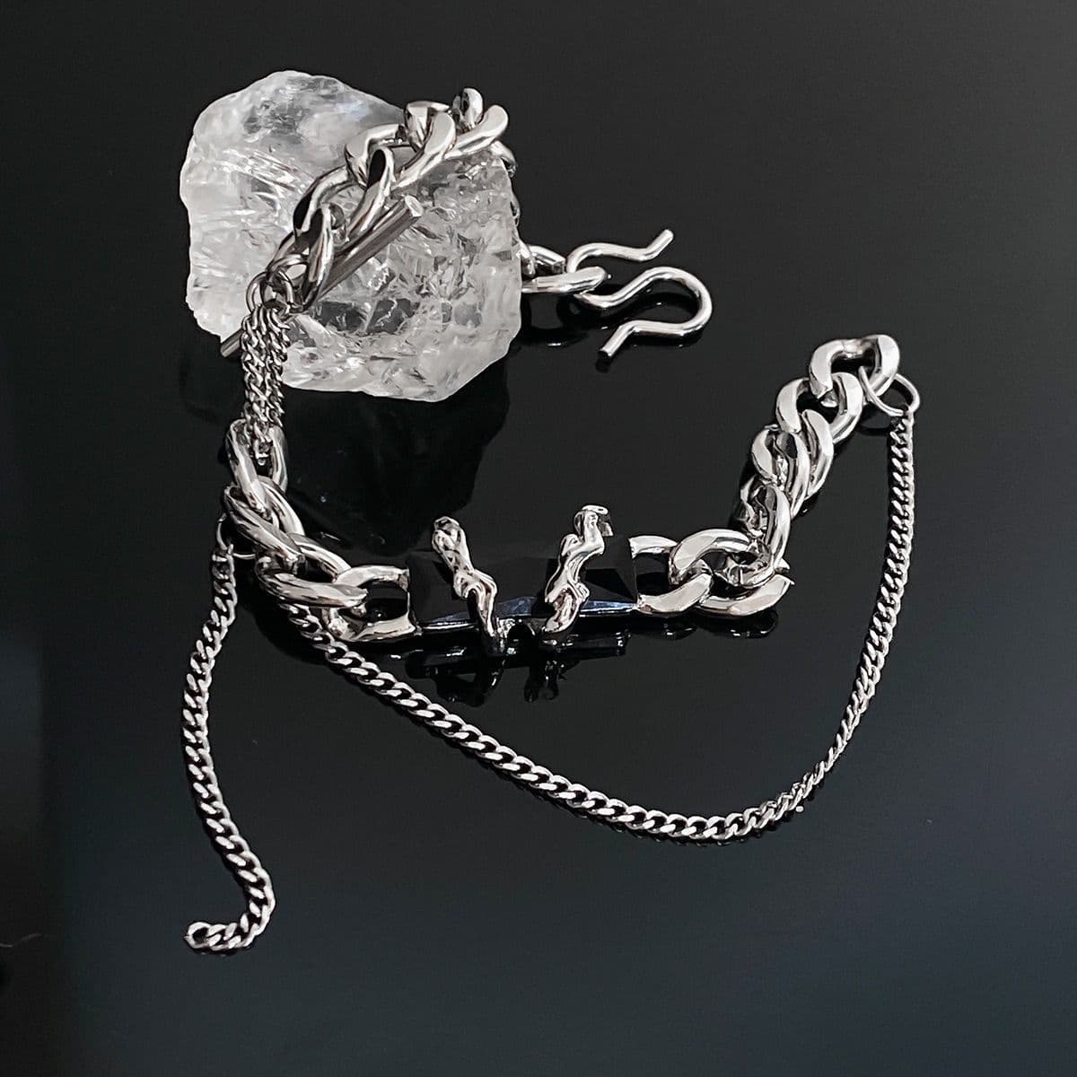 Bracelet stainless steel, brand universal accessory, simple and elegant design, high-quality style 4