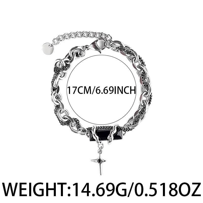 Bracelet stainless steel, brand universal accessory, simple and elegant design, high-quality style 5