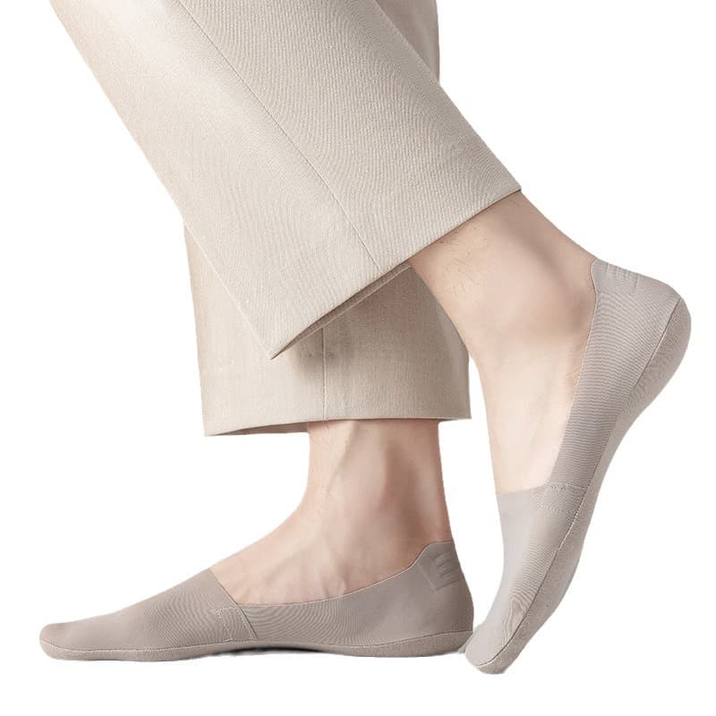 Summer thin non-slip invisible cotton silk socks 5