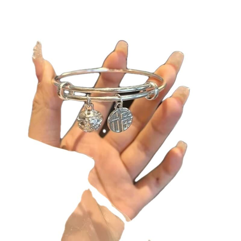 Small bell with bow, adjustable elegant women's bracelet, princess style 5