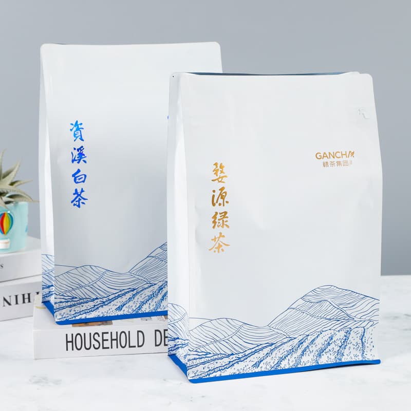 Vacuum aluminum foil food packaging bag printing independent snack tea seal bag easy to tear cat litter eight-side seal bag customization 4