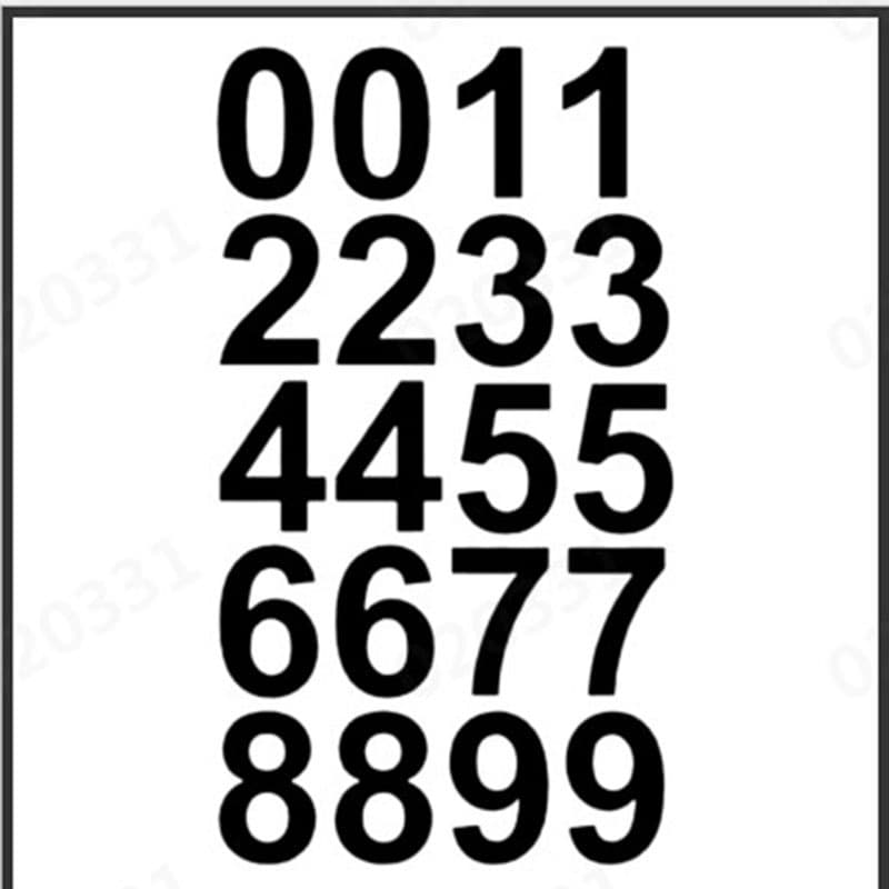 Outdoor Mailbox Numbers 0-9 Stickers - Custom Size & Color 2