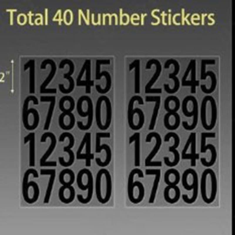 Outdoor Mailbox Numbers 0-9 Stickers - Custom Size & Color 3