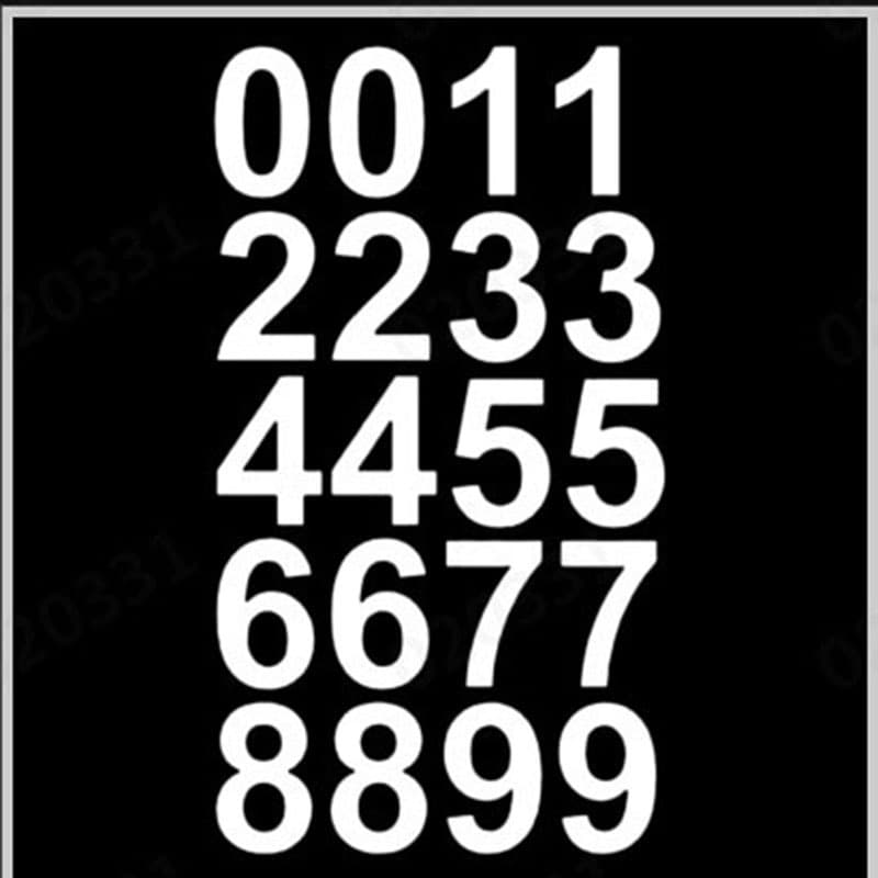 Outdoor Mailbox Numbers 0-9 Stickers - Custom Size & Color 4