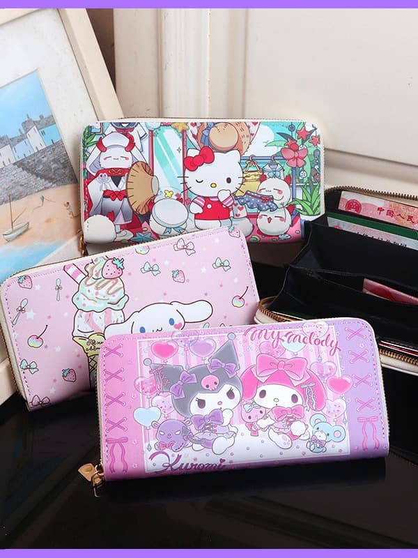Cartoon cute wallet with zipper, card holder, Japanese and Korean 2