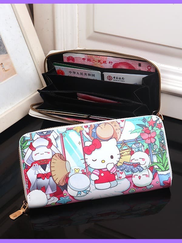 Cartoon cute wallet with zipper, card holder, Japanese and Korean 4