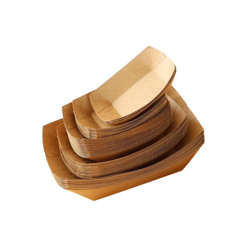 One -time cowhide paper box box open tray fried chicken snack fries fried skewers barbecue ship type packing box lunch box 5
