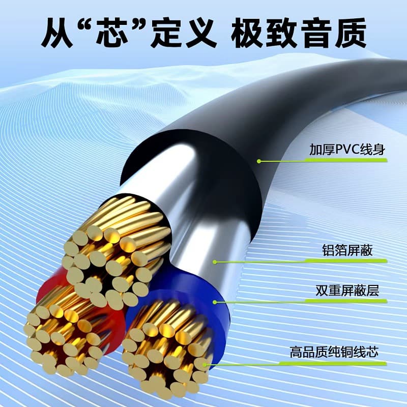 3.5 to dual 6.5 audio cable one-to-two to 6.35mm guitar mobile phone audio mixer cable 3