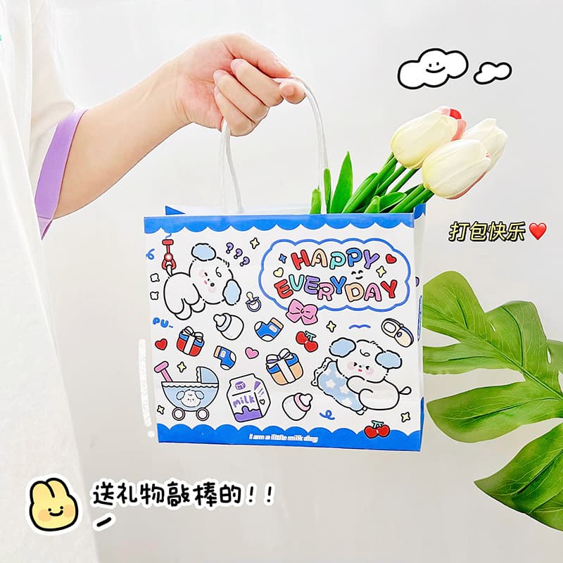 Genuine cartoon cute linen bag, pack, Birthday gift 4