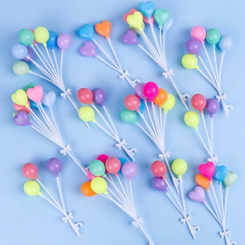 Cake decoration ins style plastic balloon baking love color handmade multi-head balloon string holiday plug-in DIY 3