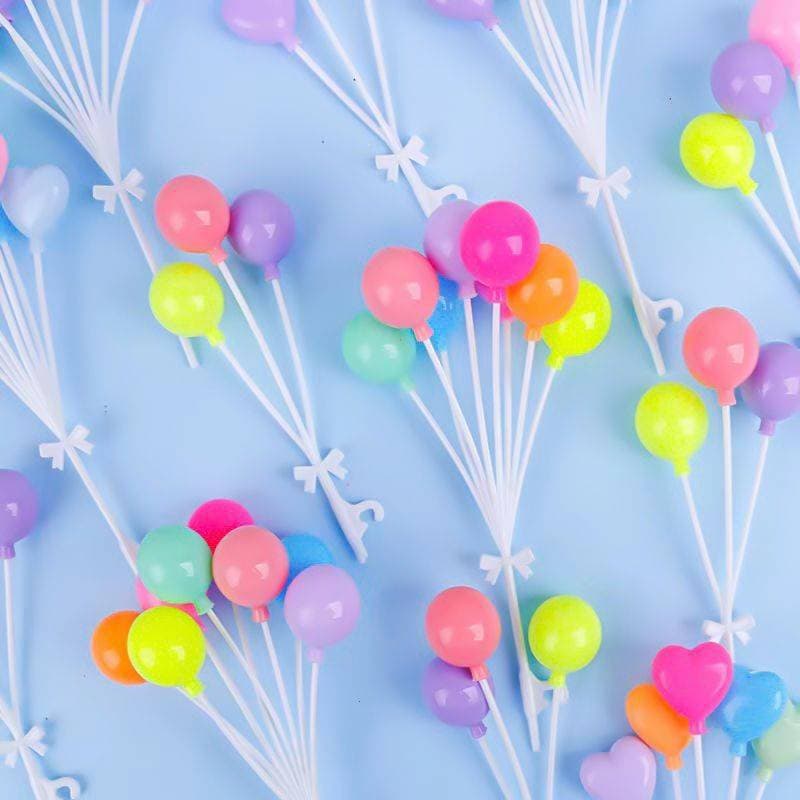 Cake decoration ins style plastic balloon baking love color handmade multi-head balloon string holiday plug-in DIY 4