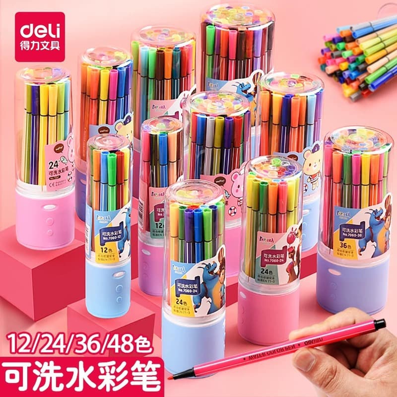 Watercolour, children's crayons, washable, 12 colors, 24 colors, 36 colors