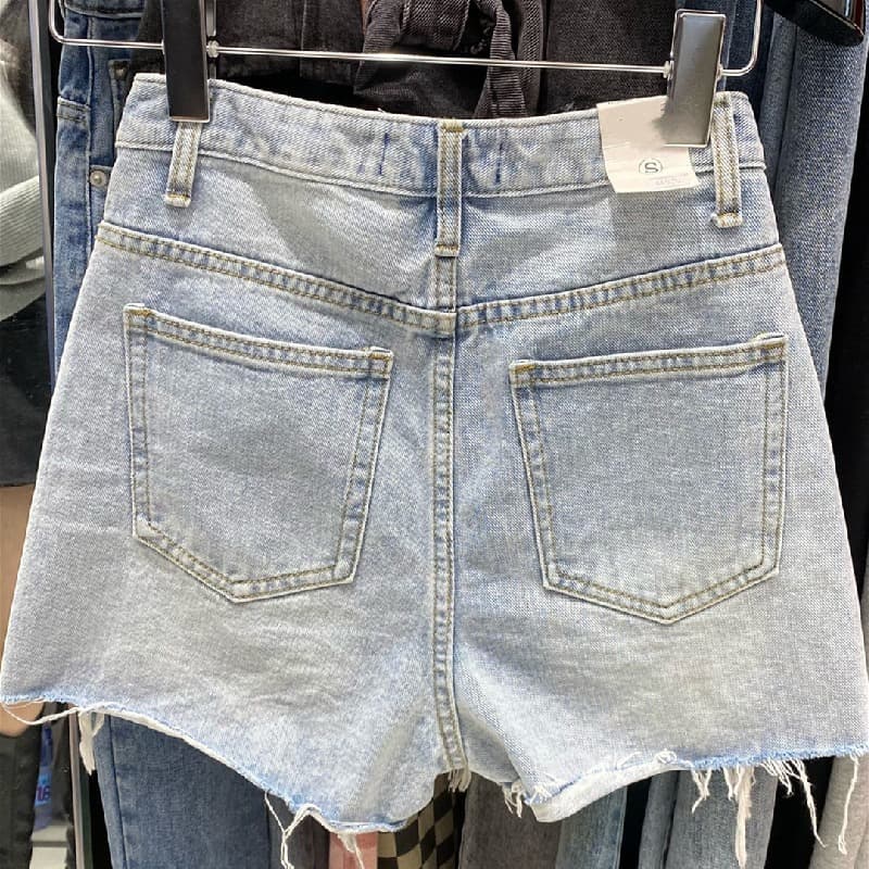 Denim skirt, shorts, brand trousers, internet celebrity, plus size, Korean style, A-line 4