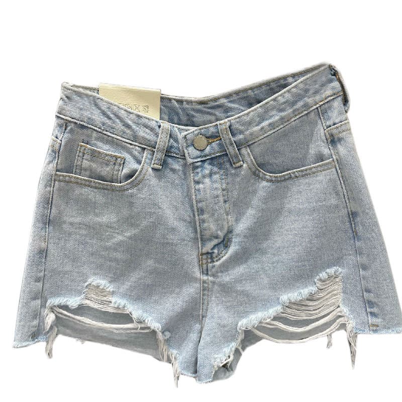 Denim skirt, shorts, brand trousers, internet celebrity, plus size, Korean style, A-line 5