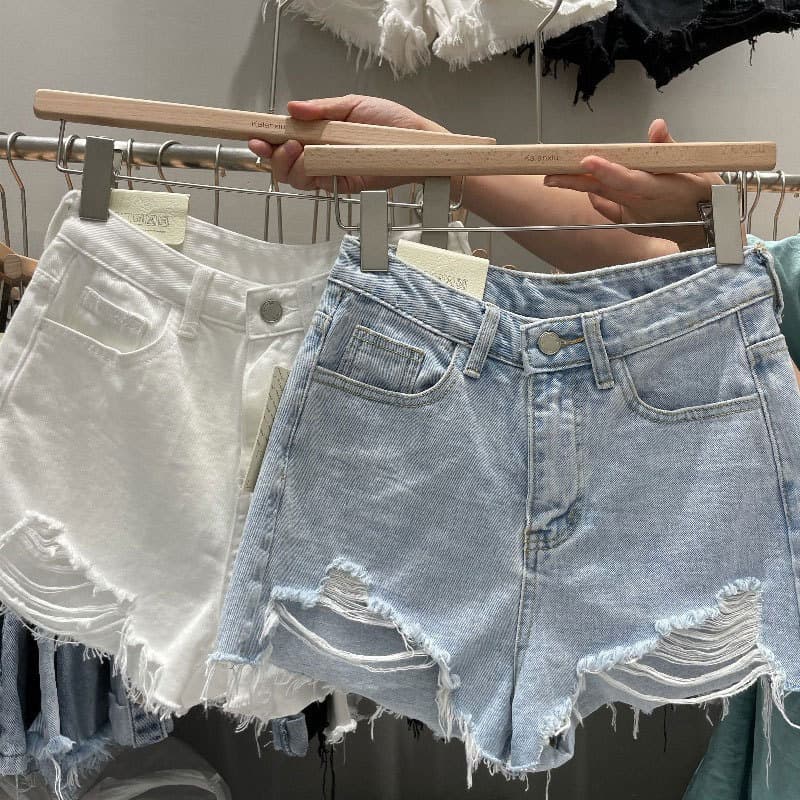 Denim skirt, shorts, brand trousers, internet celebrity, plus size, Korean style, A-line