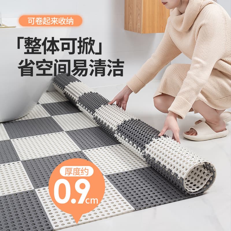 Bathroom non-slip bathroom toilet floor mat carpet bathroom hollow splicing floor water isolation bathing pet swimming