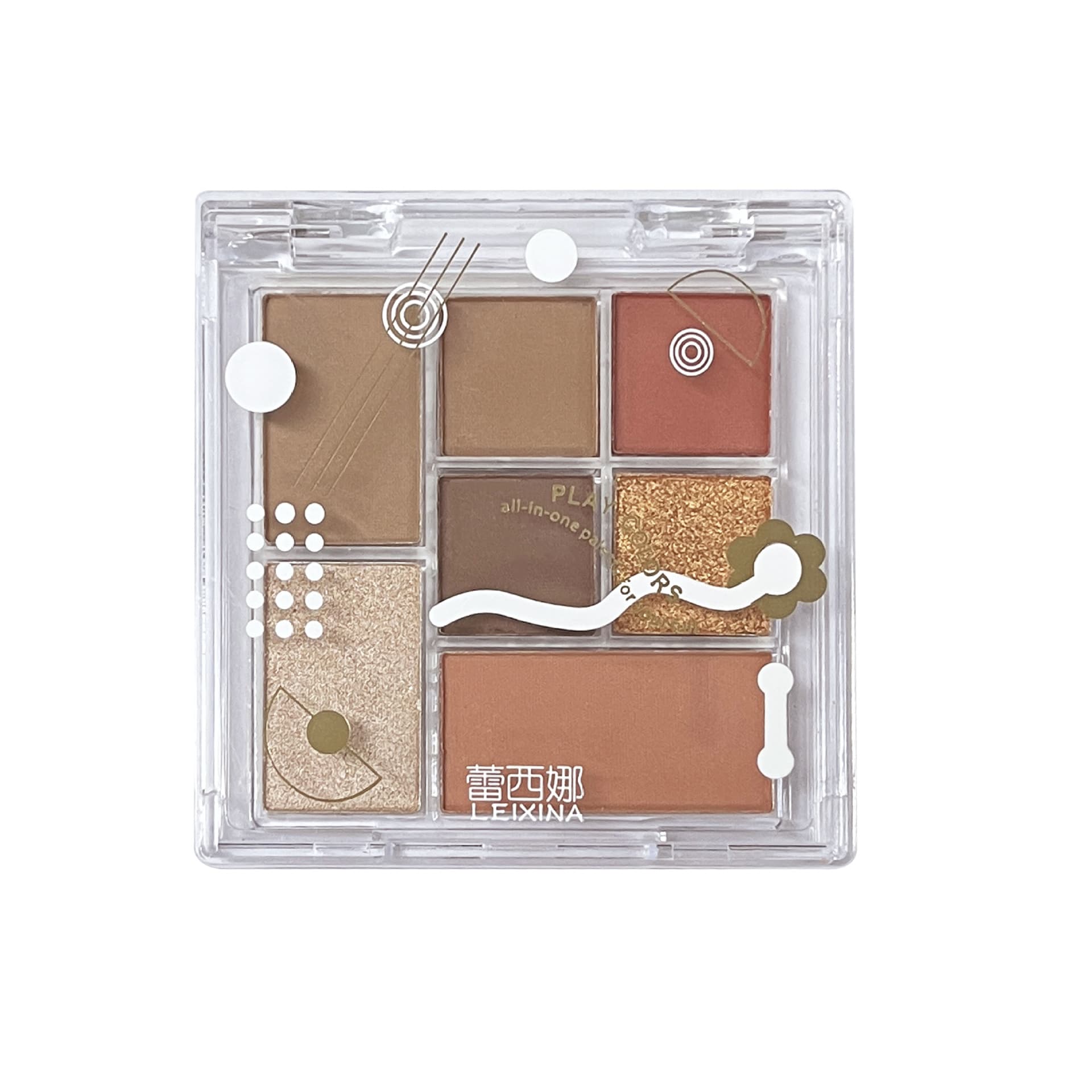 Transparent matte eyeshadow palette for contouring, universal contouring palette, earth tones 5