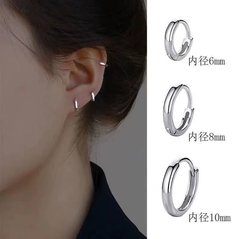 Fashionable geometric glossy earrings, simple and elegant design, high-quality style 2